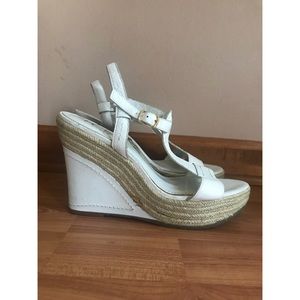 BCBG Paris White Wedge